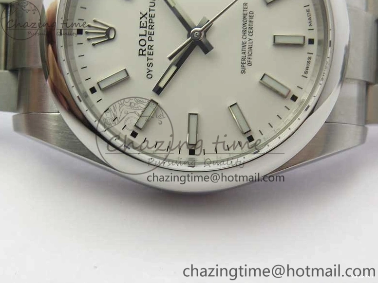Best 39mm 114300 on A2824 UBF Bracelet Perpetual Edition SS Oyster White Dial 0204
